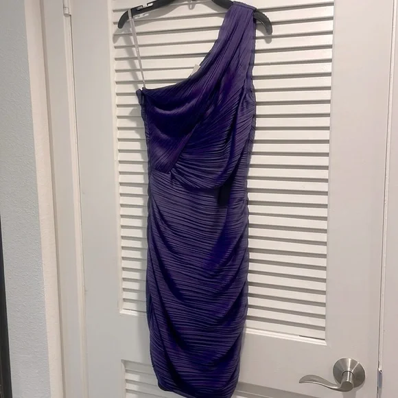 fitted lace wedding dress 1972 Purple Ultrasuede Shirtwaist Halston Dress – Shrimpton Couture
